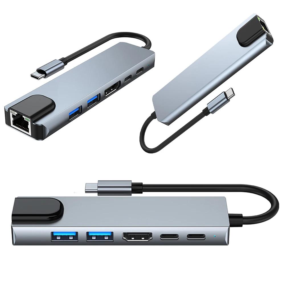 ƮϿ Ƽ Ʈ , USB 2.0 3.0 Ʈ, CŸ ߱ , PD 100W SD TF ī , 100M ⰡƮ RJ45, 5, 6/8  1